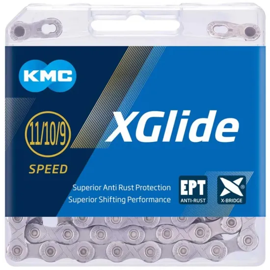 Ланцюг KMC X-Glide EPT Cues 11/10/9 шв., 126 л. + замок
