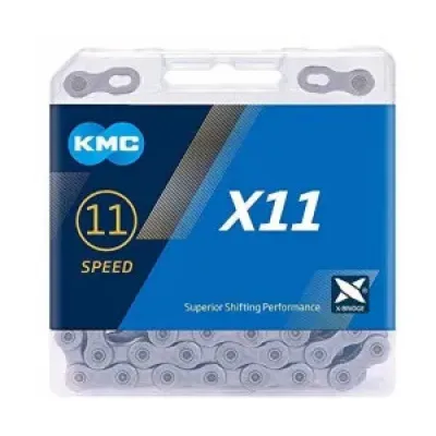 Ланцюг KMC X11 Grey 11 швидкостей 118 ланок сірий + замок