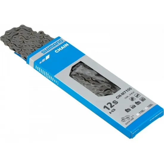 Ланцюг CN-M7100 SLX, 126 лінків, SIL-TEC 12-швидк, +QUICK-LINK