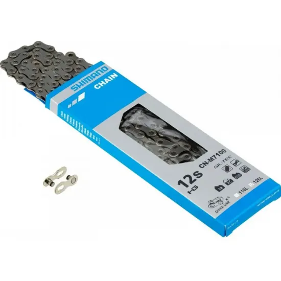 Ланцюг CN-M7100 SLX, 116 лінків, SIL-TEC 12-швидк, +QUICK-LINK