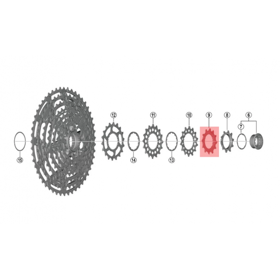 Зірка касети CS-М9200, 10-зуб