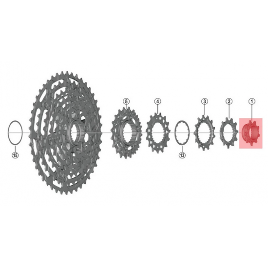 Гайка касети CS-М9200 з зіркою 9-зуб