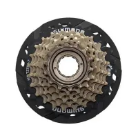 Свободный ход Shimano 7ск, Tourney MF-TZ500, 14-28Т, защита спиц, серебр. 01109