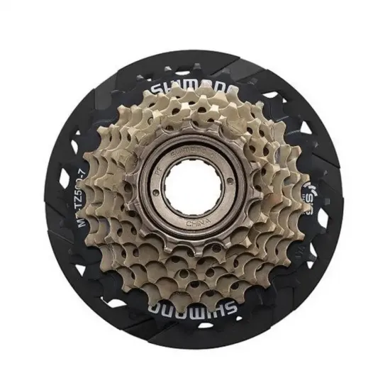 Свободный ход Shimano 7ск, Tourney MF-TZ500, 14-28Т, защита спиц, серебр. 01109