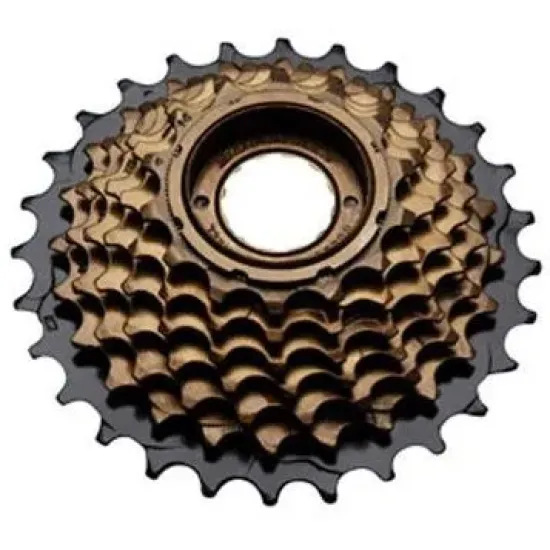 Трещотка SunRace M2A, 6 скоростей, 14-28T, черный/коричневый