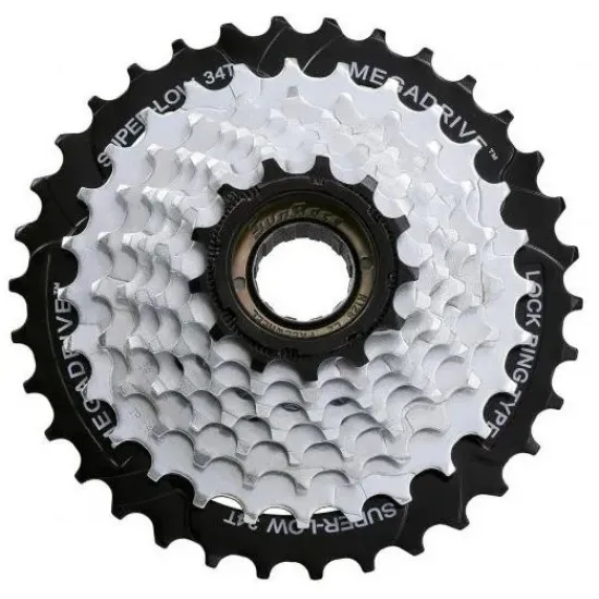 Тріскачка SunRace M56, 8 швидкостей, 13-34T, срібний/чорний