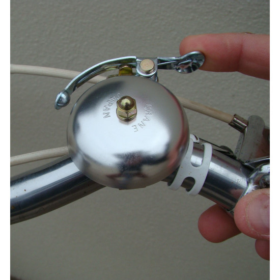 Дзвінок SUZU CRANE, Matte Silver, 55мм алюміній, скоба