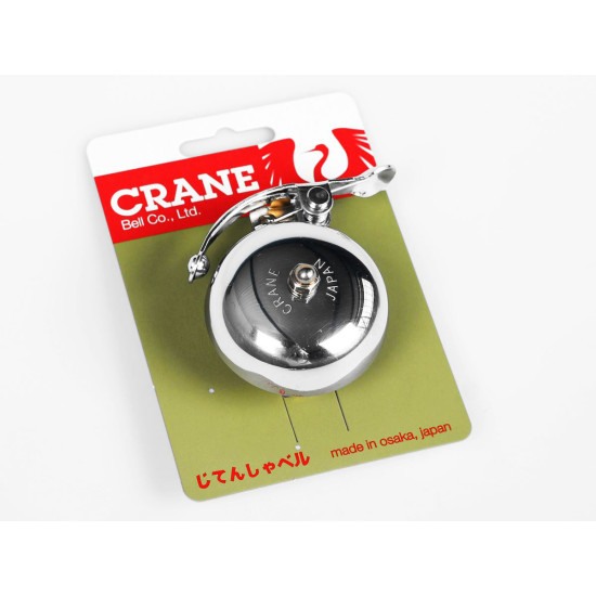 Дзвінок SUZU CRANE, Polished Silver, 55мм алюміній, скоба