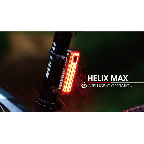 Блимавка задня Moon Helix MAX 250LM вбудований акум, USB TYPE-C кабель, чорна