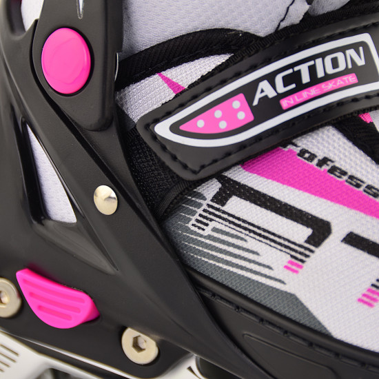 Роликові ковзани Action Chris PW-153B-5-1/Pink/33-36