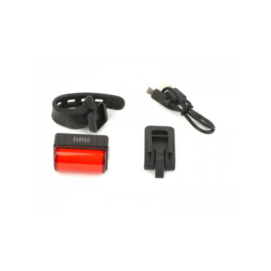 Ліхтар стоп задній Author A-Square USB CobLed 100 lm, чорний з червоним рефлектором 12039975