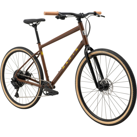 Велосипед 28" Marin Kentfield 2 рама - S 2024 Gloss Brown/Black/Yellow