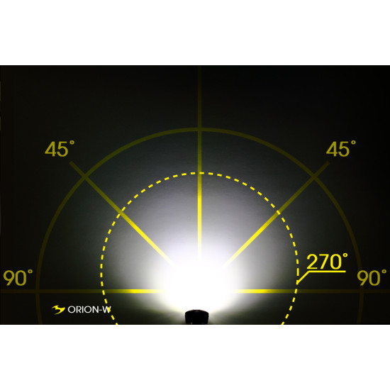 Блимавка передня Moon Orion 100 люмен, вбудований аккум, USB-MICRO кабель, чорна