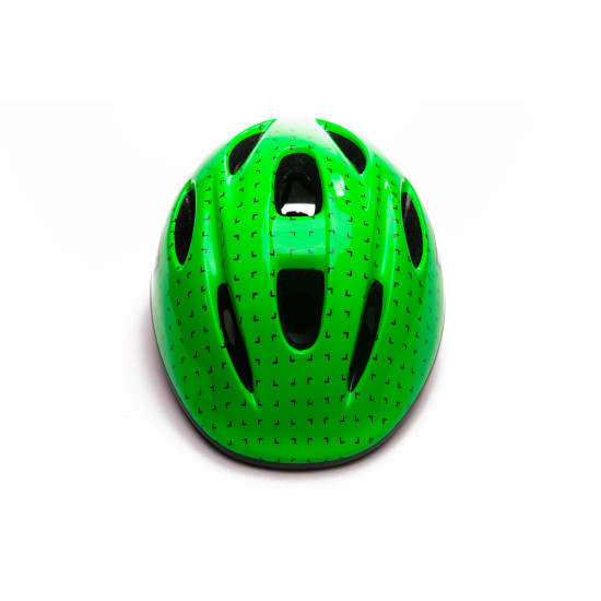 Шолом дитячий Green Cycle FLASH розмір 50-54см зелено-чорний лак