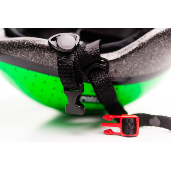 Шолом дитячий Green Cycle FLASH розмір 50-54см зелено-чорний лак