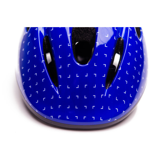 Шолом дитячий Green Cycle FLASH розмір 50-54см синьо-білий лак