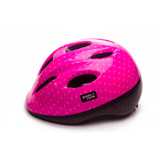 Шолом дитячий Green Cycle MIA розмір 48-52см рожево-білий лак