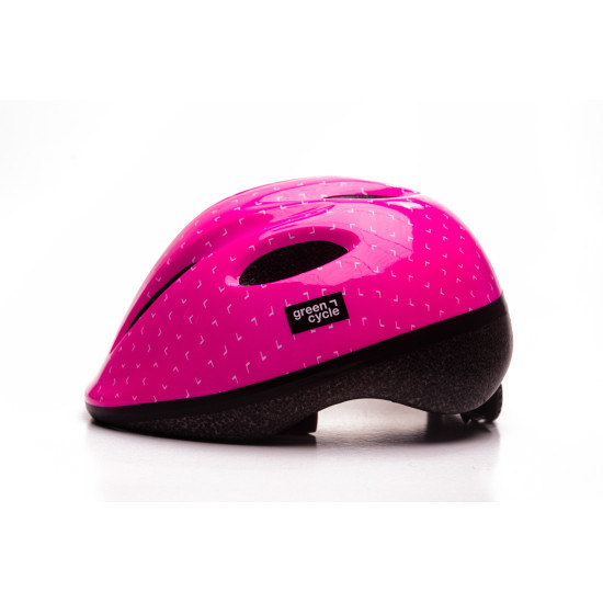 Шолом дитячий Green Cycle MIA розмір 48-52см рожево-білий лак