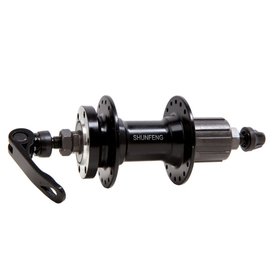 Втулка задняя под кассету 8/9/10 Алюминий 36H 14G с QR OLD -135mm черный SHUNFENG SF-A262R SF-A262R