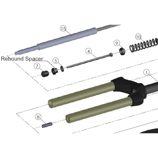 Вставка для зміни об'єму повітря Suntour FEG244 Auron/Aion/Durolux