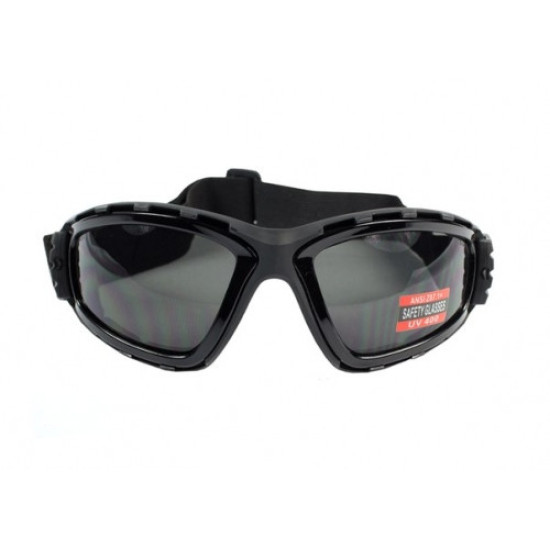Очки защитные с уплотнителем Global Vision Trip (smoke) черные Очки защитные с уплотнителем Global Vision Trip (smoke) черные
