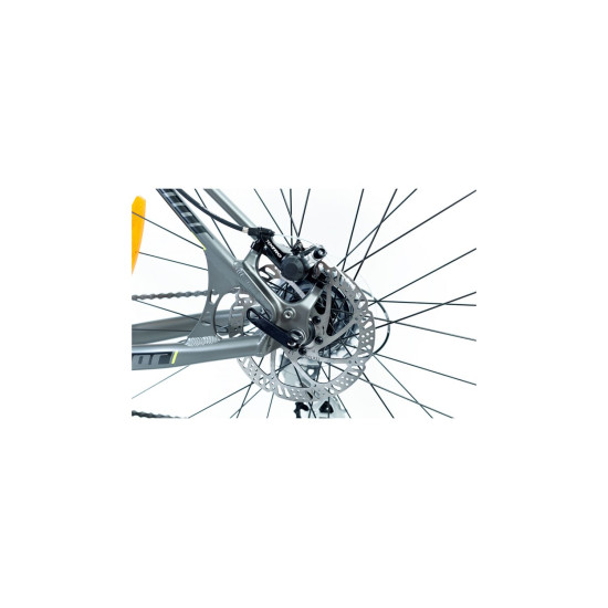 Велосипед AUTHOR (2023-24) Rival II 29", рама 21", цвет-серебристый (желтый) // серебристый 2023076