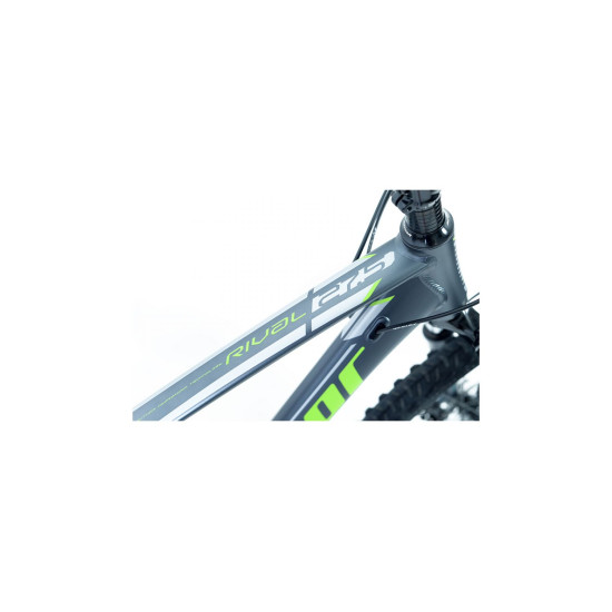 Велосипед AUTHOR (2023-24) Rival II 27.5", рама 15", цвет-серый (зеленый) // серый 2023065