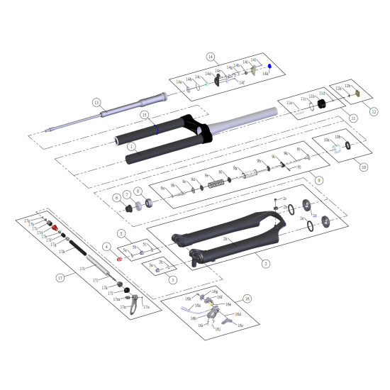 Набір сальників Suntour для Axon32 Elite та Werx FKA122-03