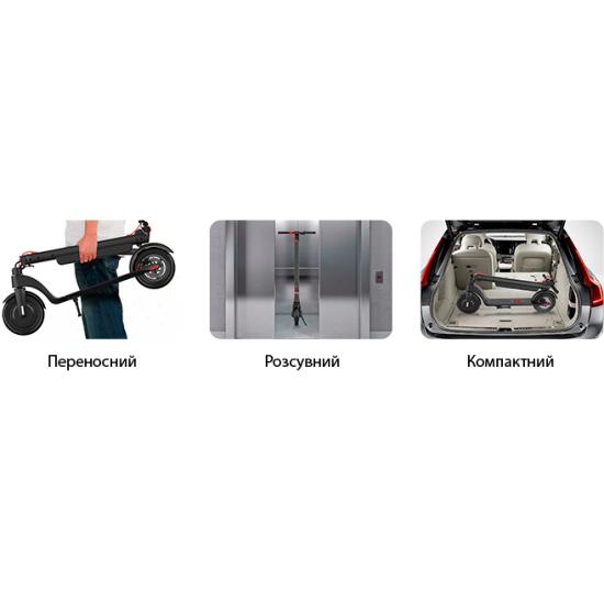 Електросамокат Mega Drive X8F10G, чорний Електросамокат Mega Drive X8F10G, чорний