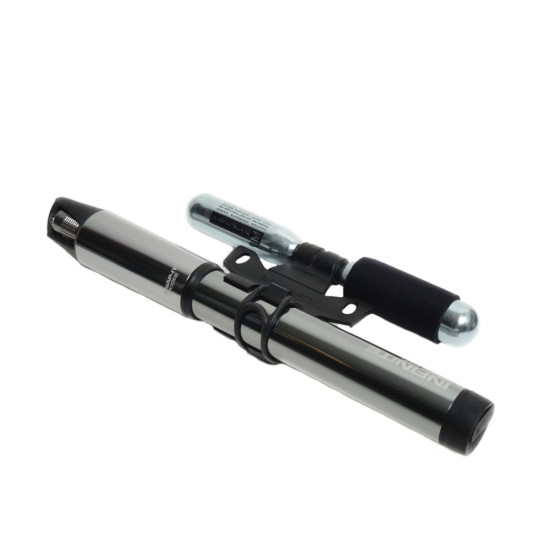 Насос велосипедний Birzman Infinite Apogee MTB / ручний / 90psi / сірий / сумісний з CO2