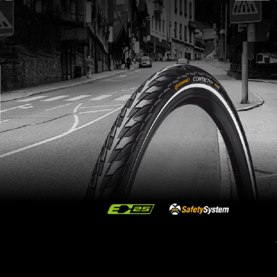 Шина Continental Contact 28" | 700 X 42C | 28 X 1.60 черная, не складная, светоотражающая 101324