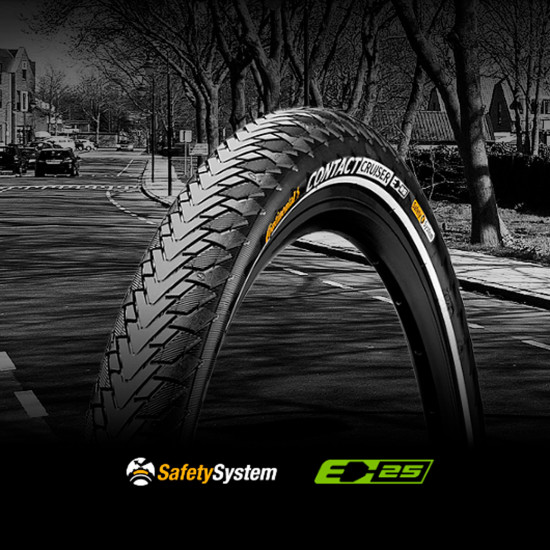 Покришка Continental Contact Cruiser, 28 x 2.00, чорная, не складна, світловідбиваюча