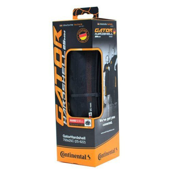 Шина Continental Gator Hardshell, 27x1 1/4, 32-630, черная, не складывающаяся, Hardshell, Skin, 450гр. 100315
