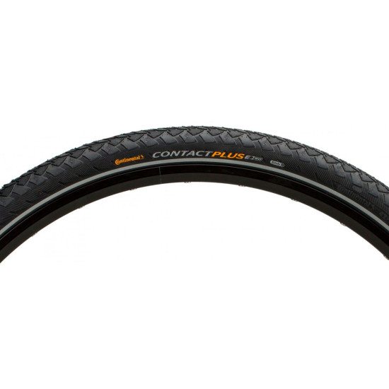Покрышка Continental CONTACT Plus 28"x1.6, SafetyPlus Breaker, светоотражающая 101006