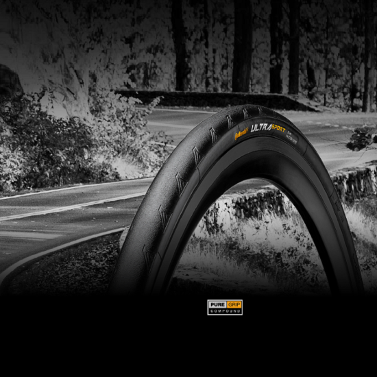 Шина Continental Ultra Sport III - 28"| 700x28C, черная, складная, PureGrip, Performance, Skin, 34