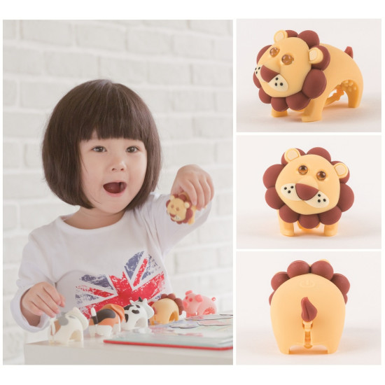 Фонарик-мигалка для дитчого велосипеду Zoonimal Лев, LED, на кермо.