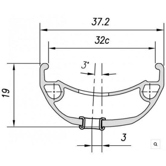 Обід Mach1 TRUCKY 32 29" 32 отв, чорн