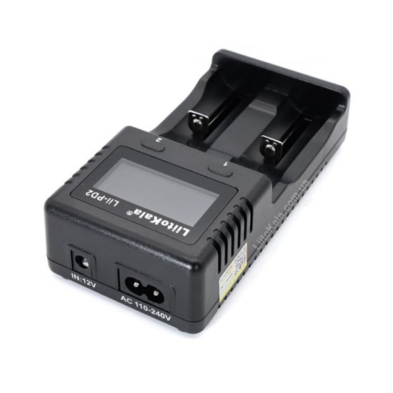 Зарядний пристрій для Li-lon Litokala Lii-PD2 (для 2x18650 та ін.) дисплей