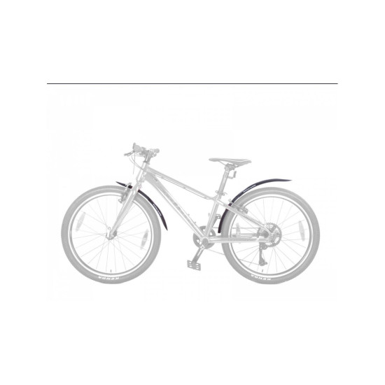 Крила для велосипеду в комплекті Author AXP Junior 20 X24 20"-24",,колір чорний  16002006