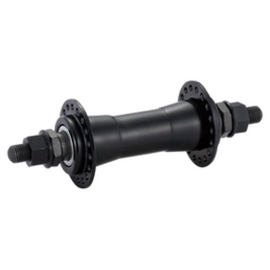 Втулка пер. Quando KT-122F під V-brake 36H 140mm на гайках сталева чорн.