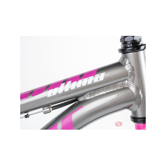 Велосипед AUTHOR (2023) Ultima 24", рама 12,5", колір-сірий // рожевий