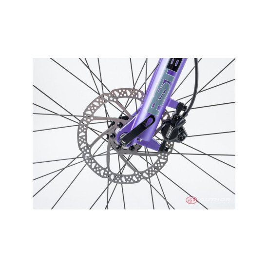 Велосипед AUTHOR (2023-24) Solution ASL 27.5", рама 14", цвет-белый (серебристый) // красный 2023162