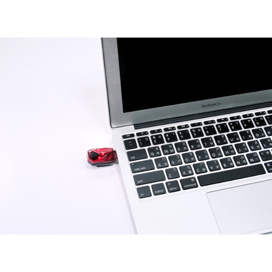 Світло заднє INFINI MINI LAVA 4 ф-ції, чорний USB