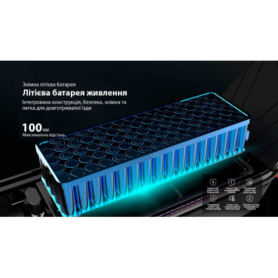 Електросамокат Mega Drive X10F10G, чорний