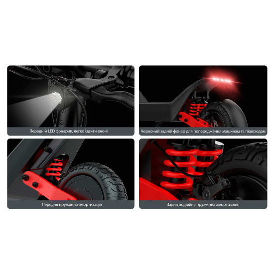 Електросамокат Mega Drive X10F10G, чорний