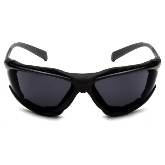 Защитные очки с уплотнителем Pyramex Proximity (темно-серые) Anti-Fog, черные кат.4