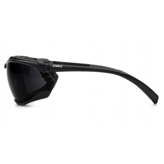 Защитные очки с уплотнителем Pyramex Proximity (темно-серые) Anti-Fog, черные кат.4