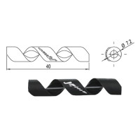 Захист рами Alligator Spiral від тертя рубашок (4/5 мм) чорний, уп 5 шт