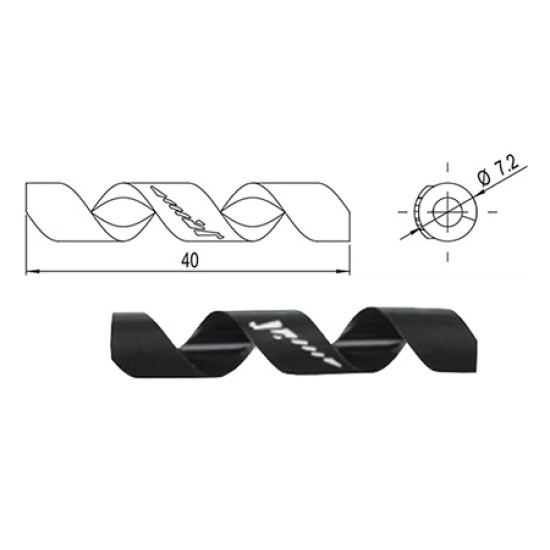 Захист рами Alligator Spiral від тертя рубашок (4/5 мм) чорний, уп 5 шт