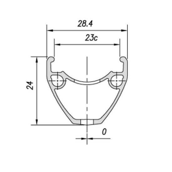Обід Mach1 PULSE 23 700 32отв., чорний Обід Mach1 PULSE 23 700 32отв., чорний